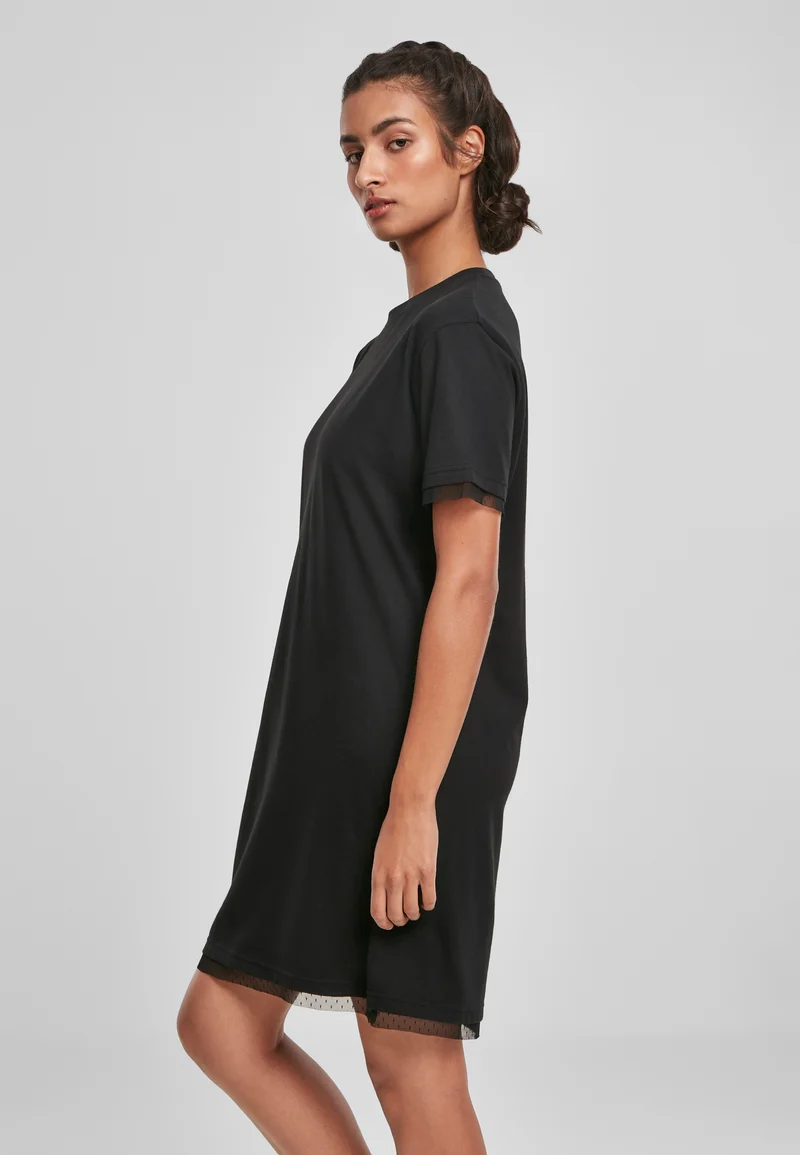 UC Boxy Lace Hem Tee Dress
