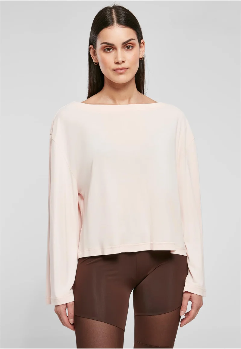 UC Short Modal Bateau Necklinie Longsleeve