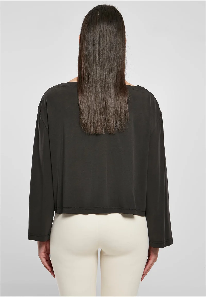 UC Short Modal Bateau Necklinie Longsleeve