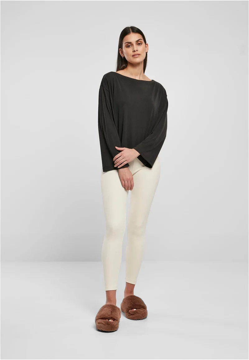 UC Short Modal Bateau Necklinie Longsleeve