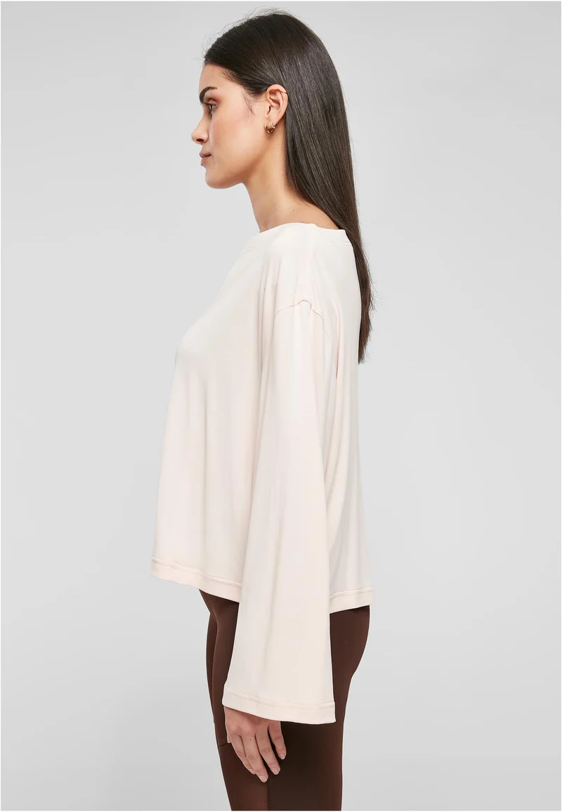 UC Short Modal Bateau Necklinie Longsleeve