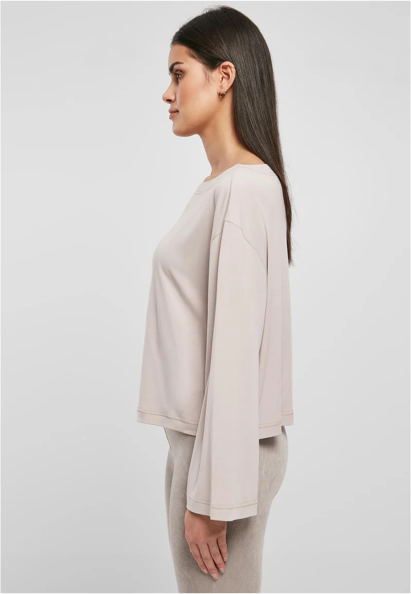 UC Short Modal Bateau Necklinie Longsleeve