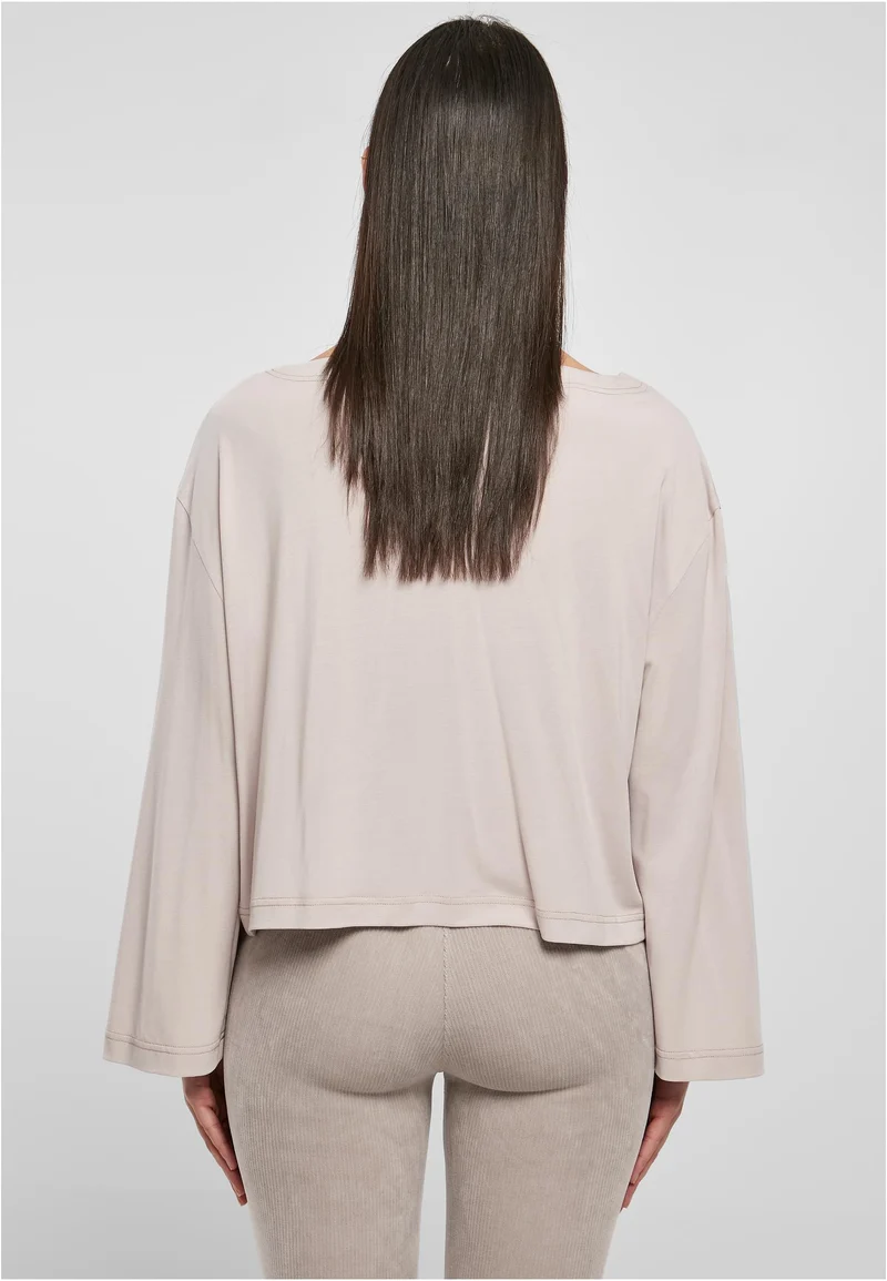 UC Short Modal Bateau Necklinie Longsleeve