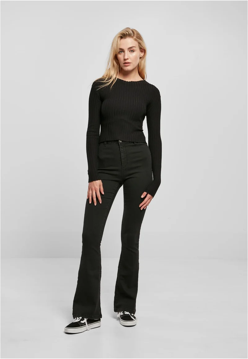 UC Short Rib Knit Twisted Back Sweater