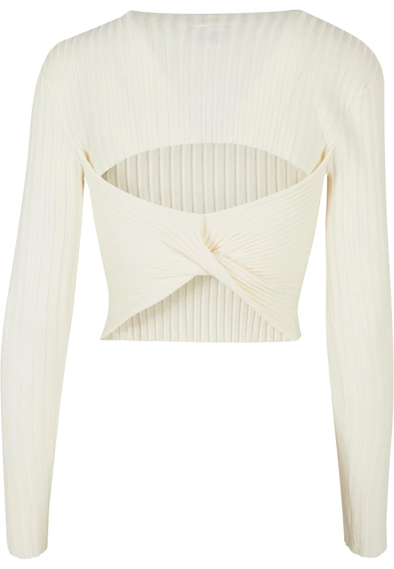 UC Short Rib Knit Twisted Back Sweater