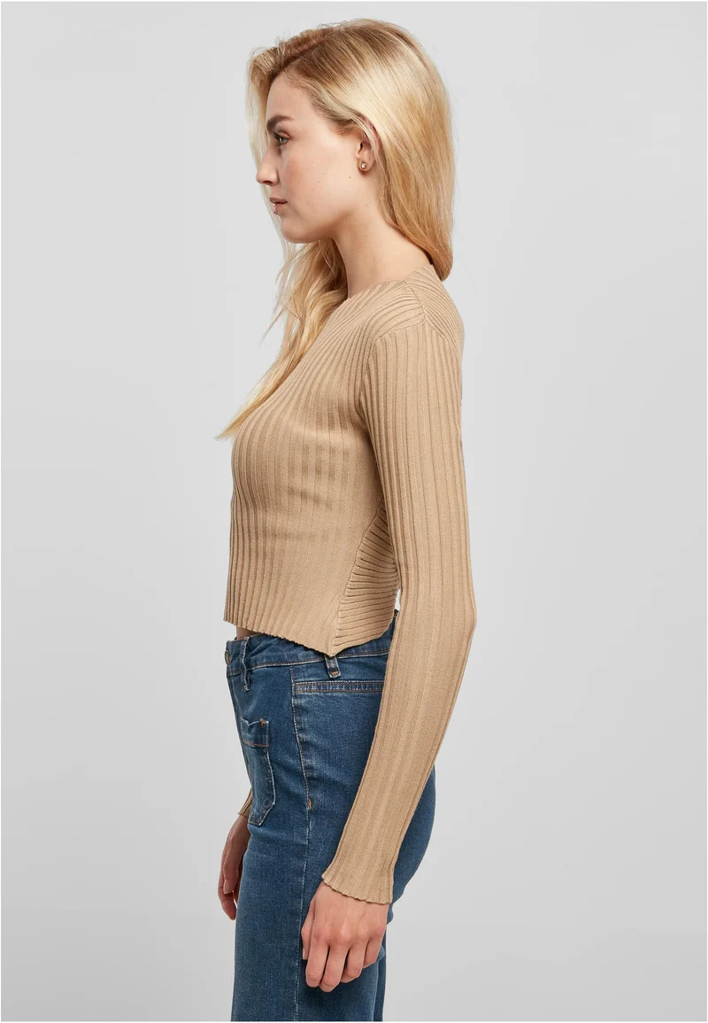UC Short Rib Knit Twisted Back Sweater