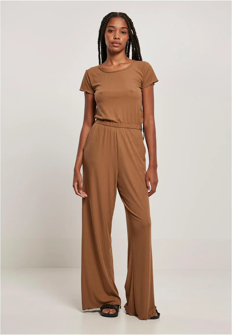 UC Rib Wid Leg Jumpsuit