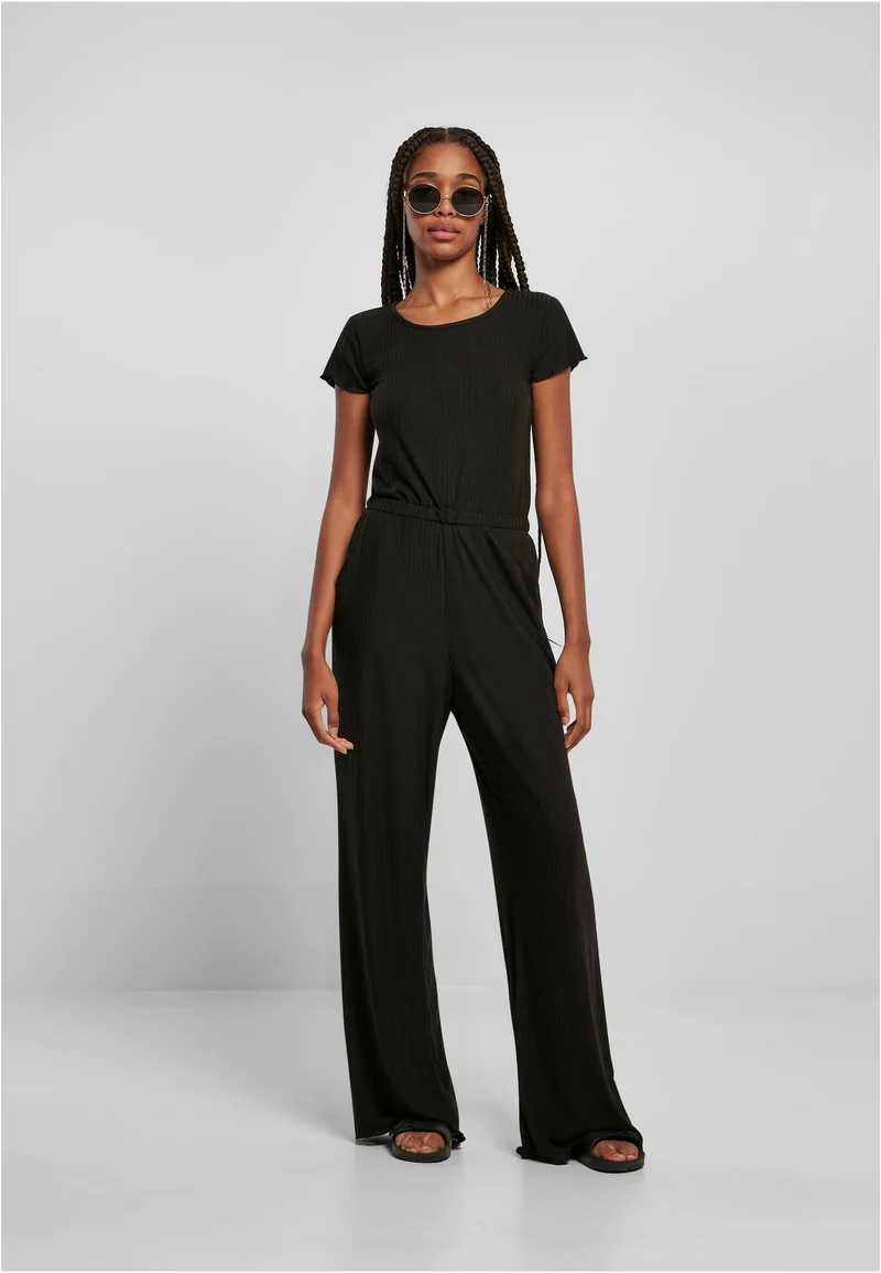 UC Rib Wid Leg Jumpsuit