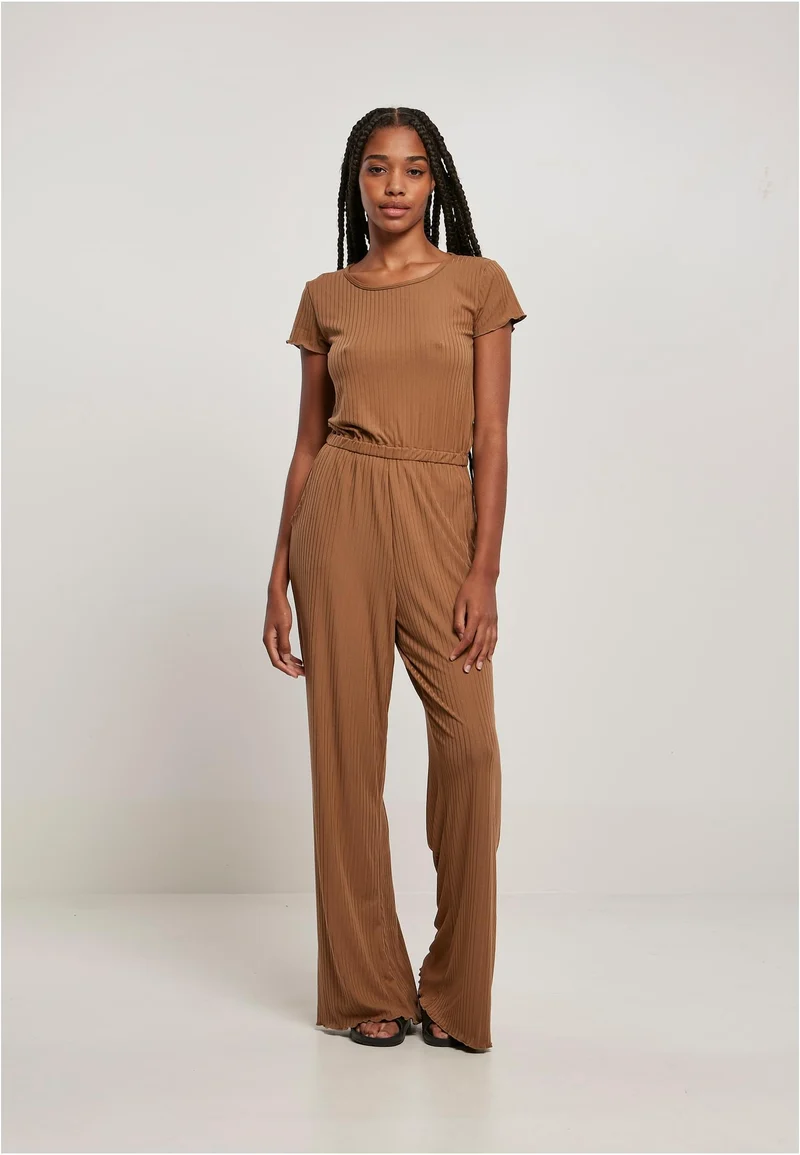 UC Rib Wid Leg Jumpsuit
