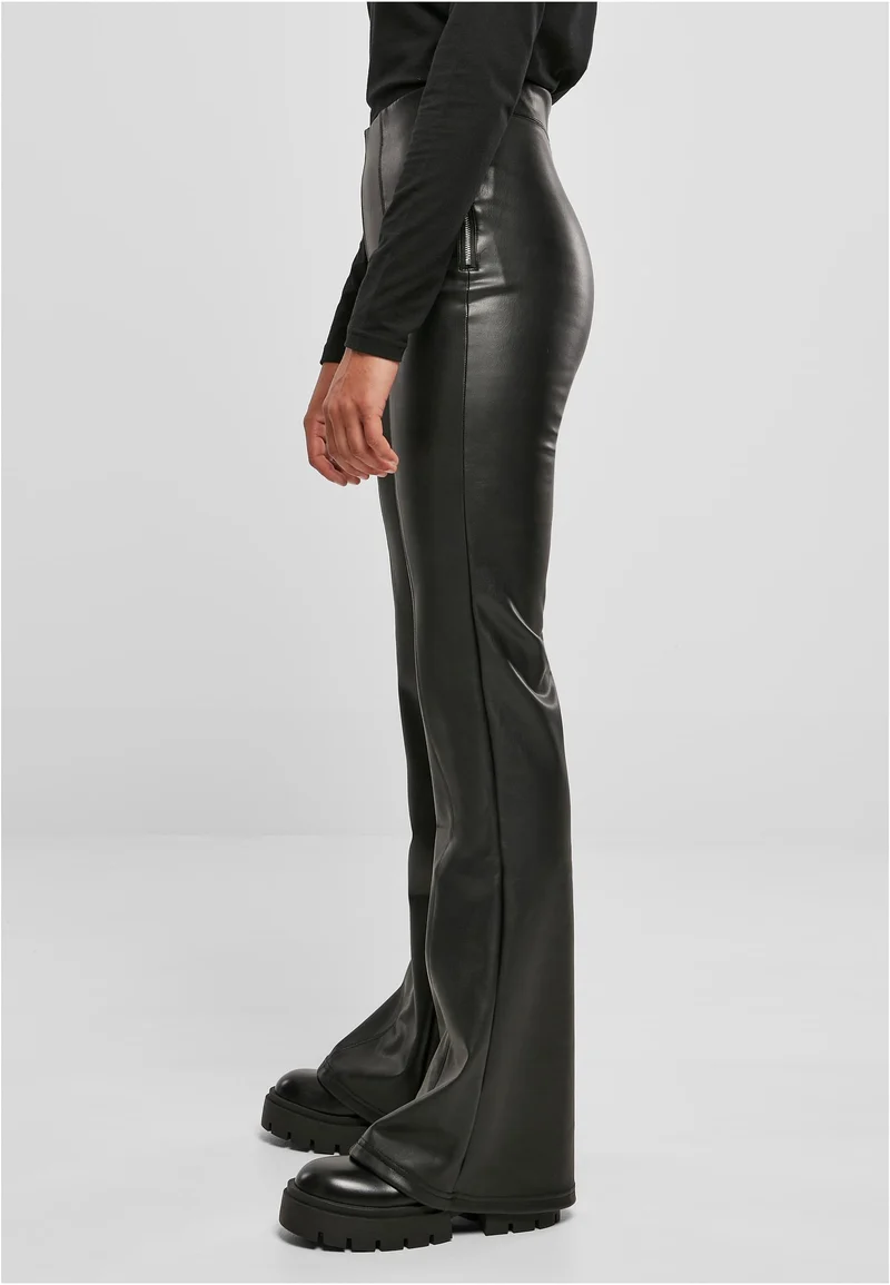 UC Synthetic Leather Flared Pants