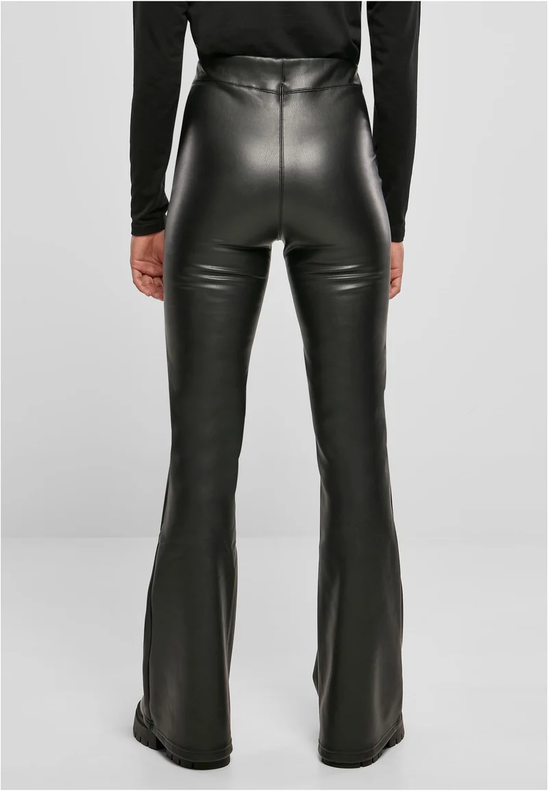 UC Synthetic Leather Flared Pants