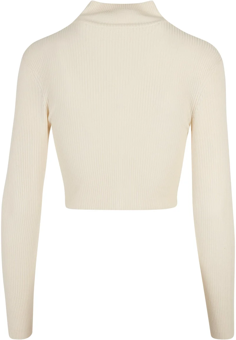 UC Cropped Rib Knit Zip Cardigan