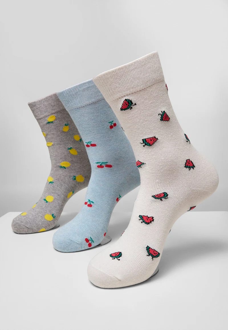 UC Recycled Yarn Fruit Socks 3-Pack