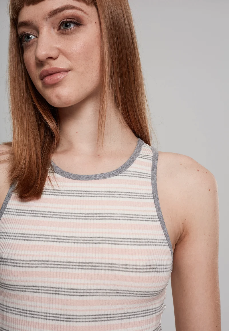 UC Rib Stripe Cropped Top