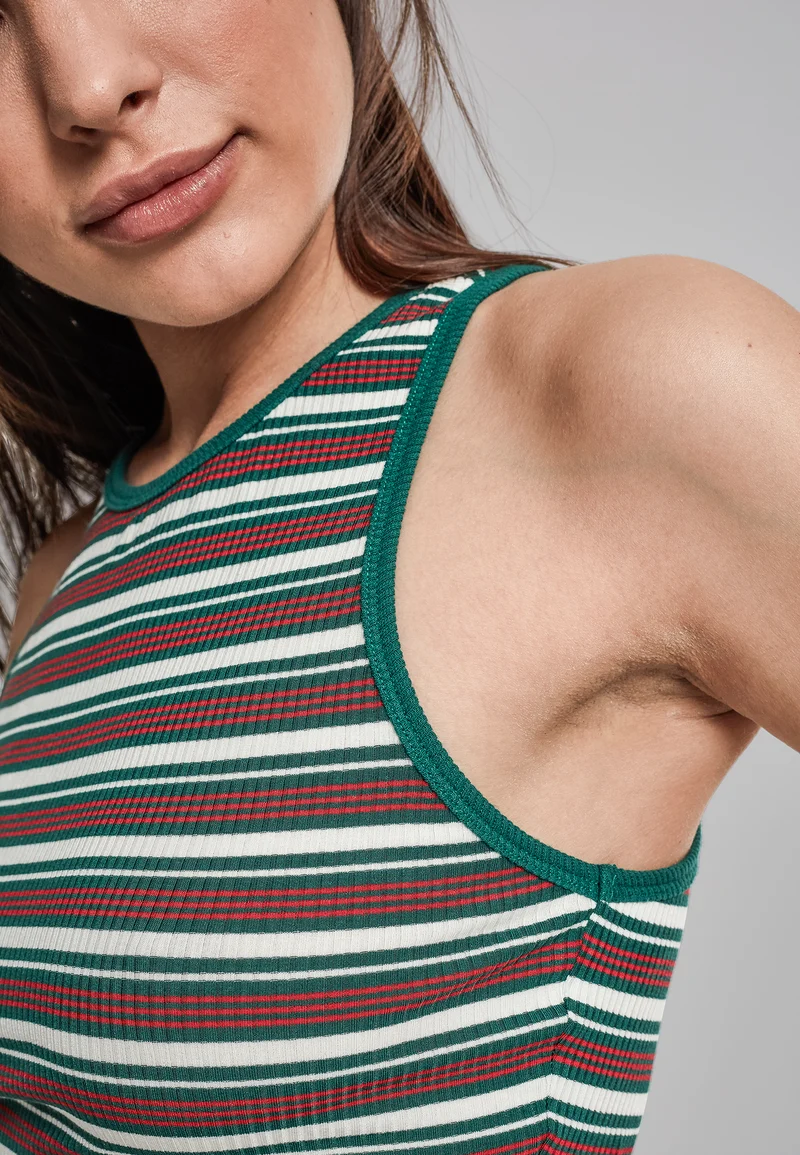 UC Rib Stripe Cropped Top