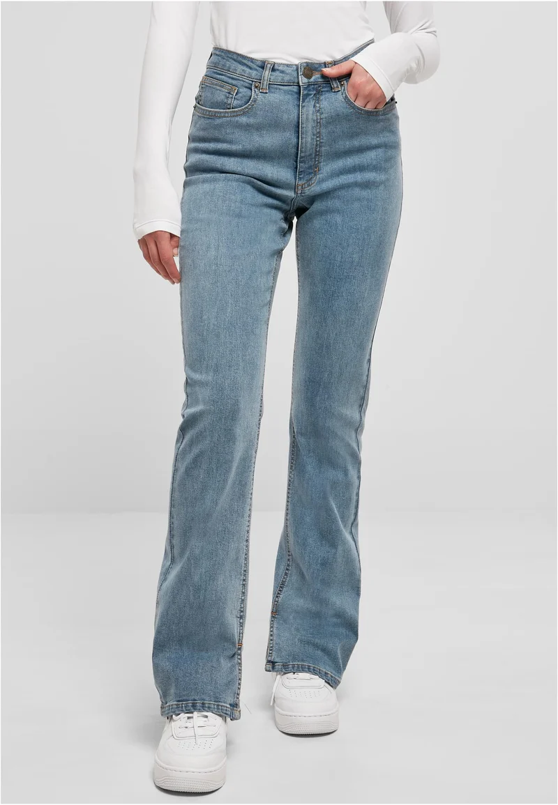 UC High Waisted Straight Slit Denim Pants