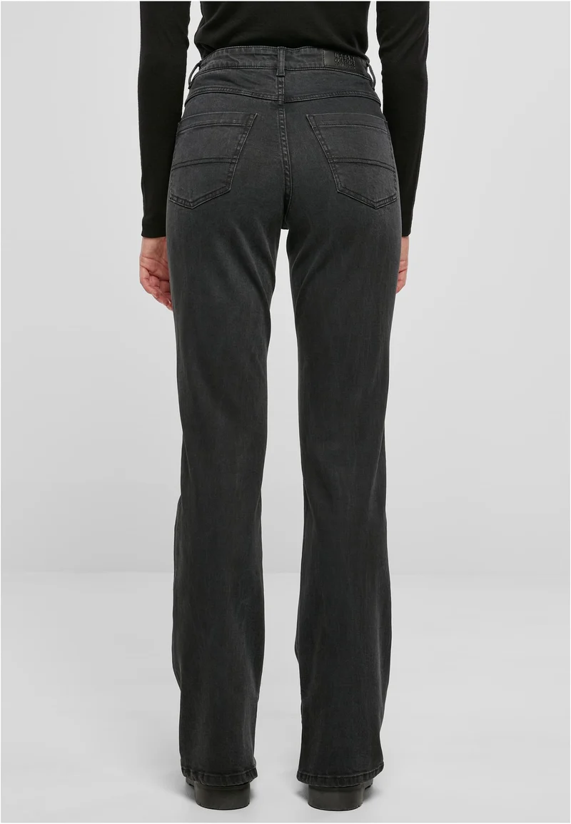 UC High Waisted Straight Slit Denim Pants