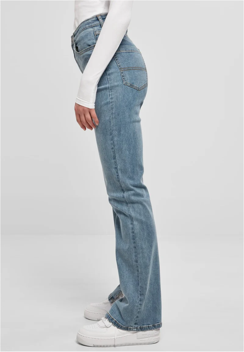 UC High Waisted Straight Slit Denim Pants