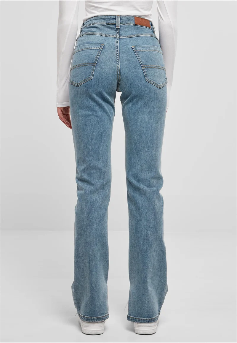 UC High Waisted Straight Slit Denim Pants