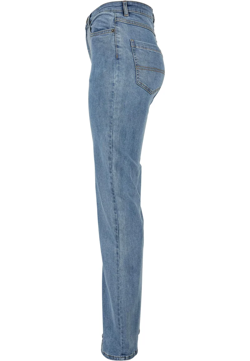 UC High Waisted Straight Slit Denim Pants