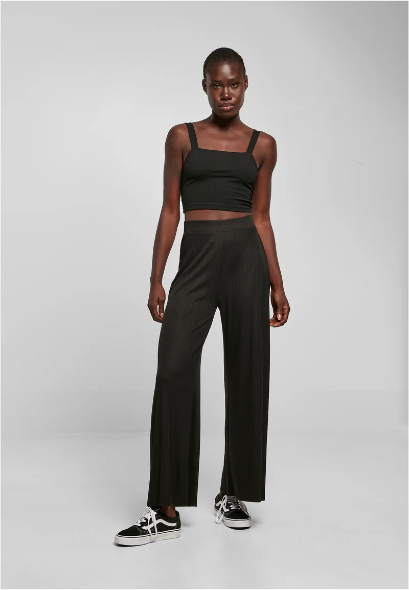 UC Rib Jersey Wide Leg Pants