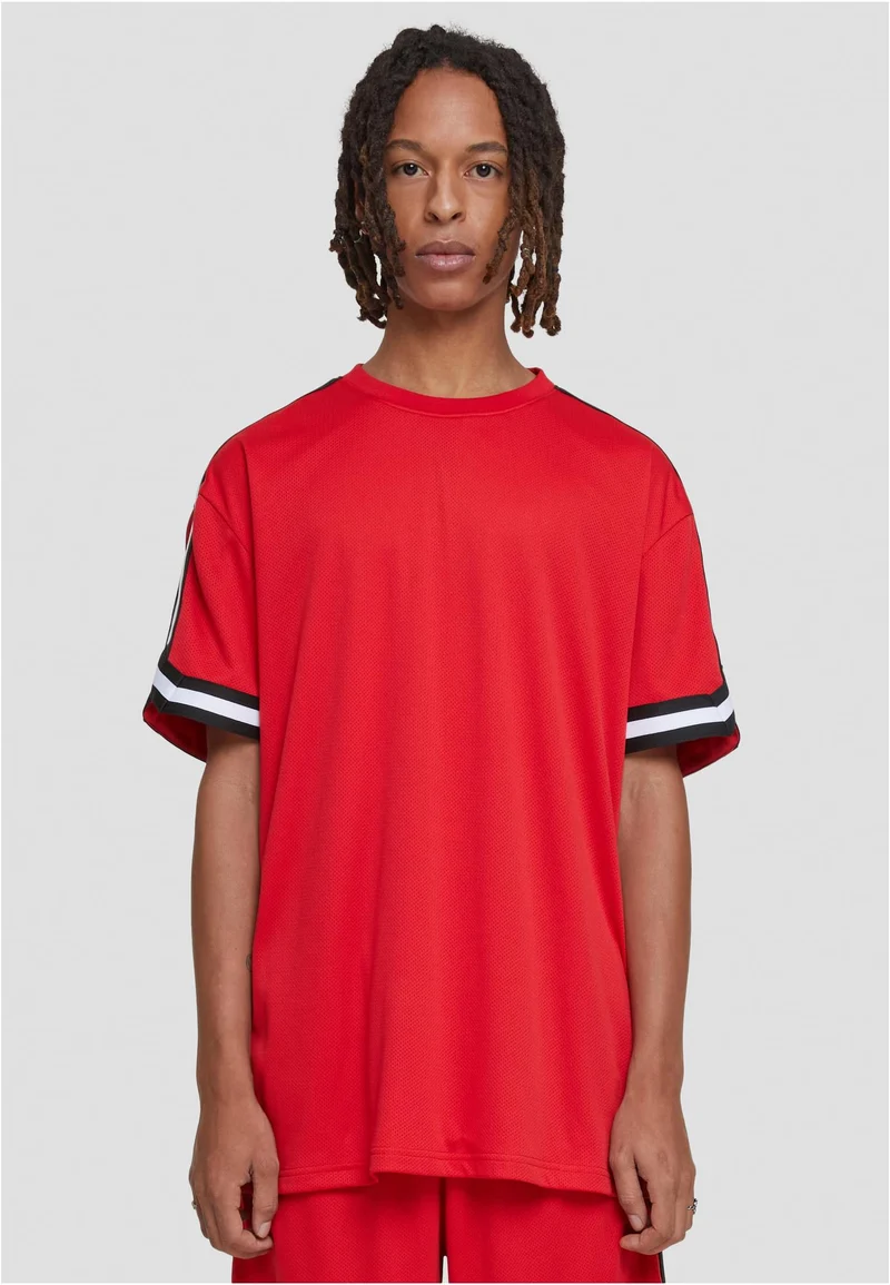 UC Oversized Stripes Mesh Tee
