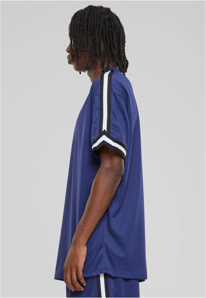 UC Oversized Stripes Mesh Tee