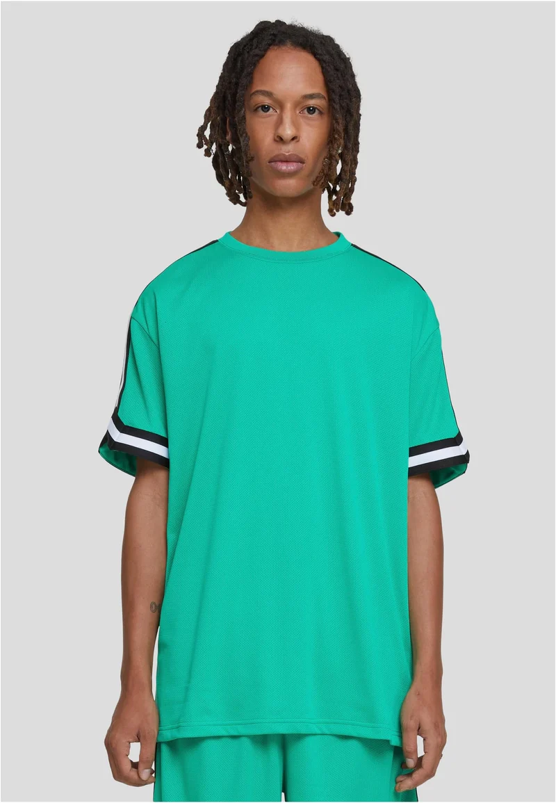 UC Oversized Stripes Mesh Tee
