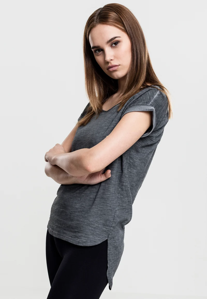 UC Long Back Shaped Spray Dye Tee