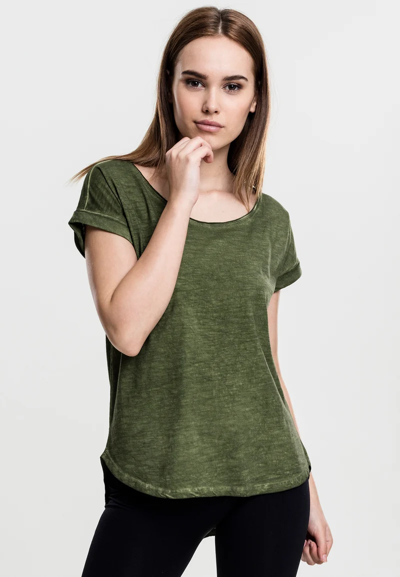 UC Long Back Shaped Spray Dye Tee