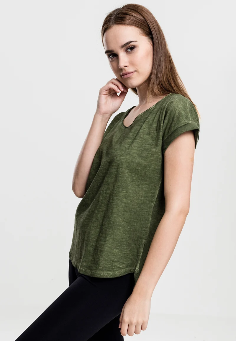 UC Long Back Shaped Spray Dye Tee