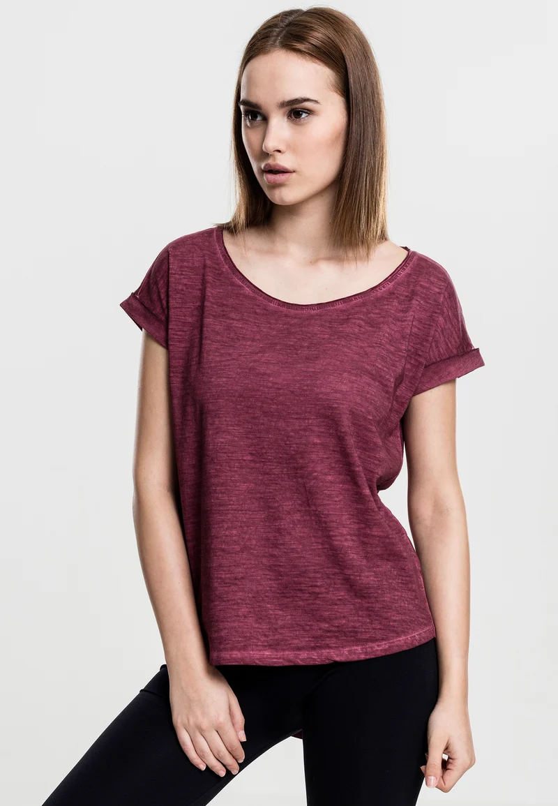 UC Long Back Shaped Spray Dye Tee