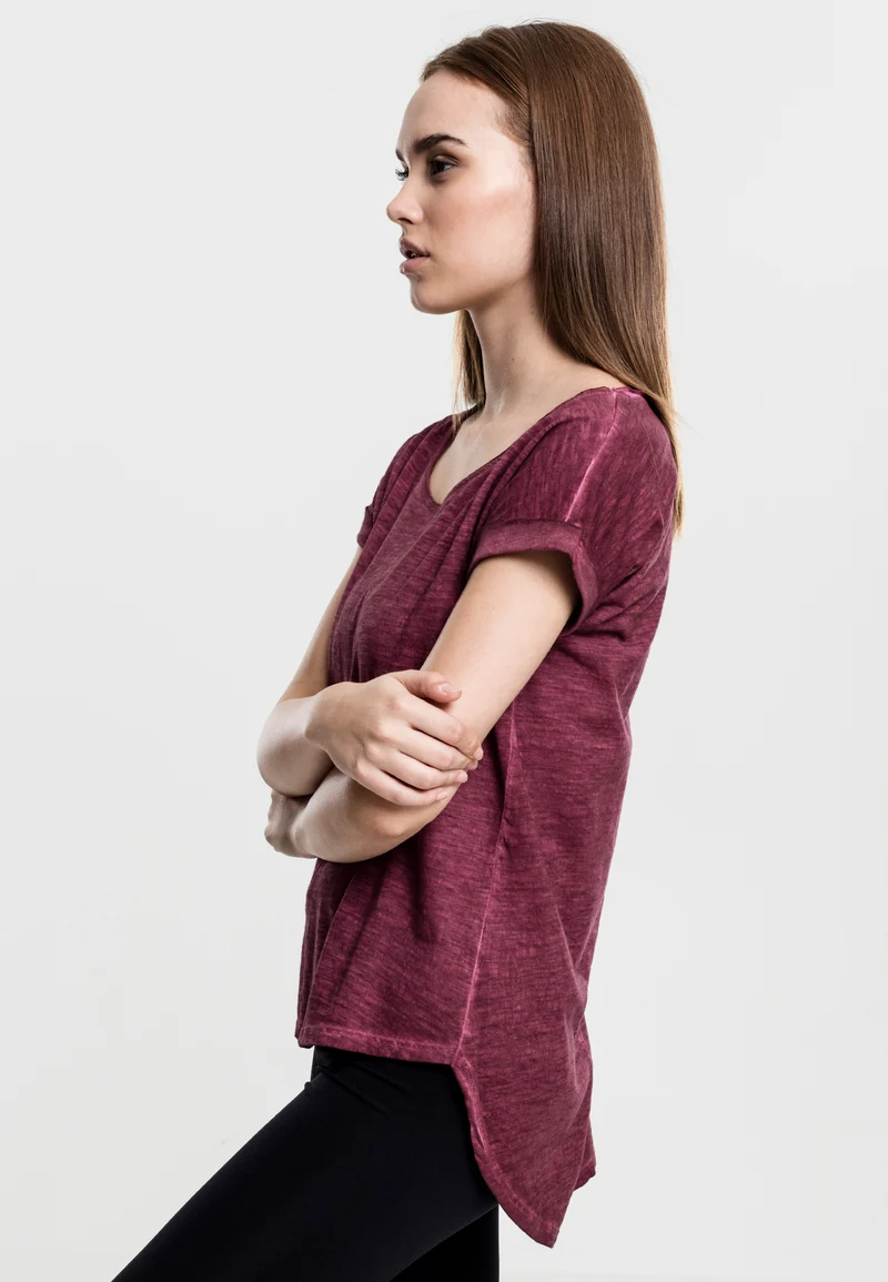 UC Long Back Shaped Spray Dye Tee