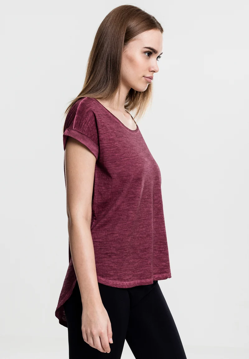 UC Long Back Shaped Spray Dye Tee