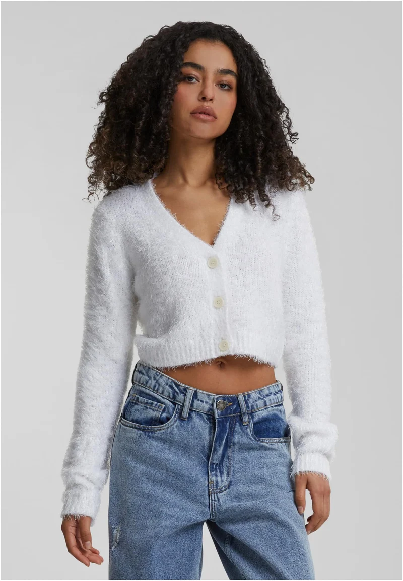UC Cropped Feather Cardigan
