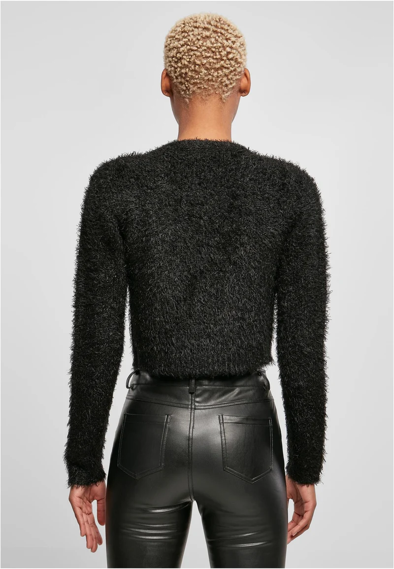 UC Cropped Feather Cardigan