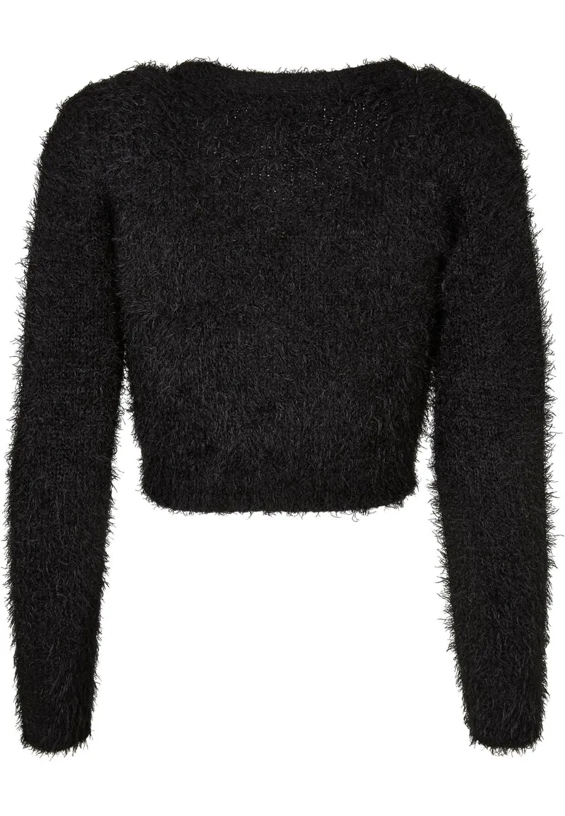 UC Cropped Feather Cardigan