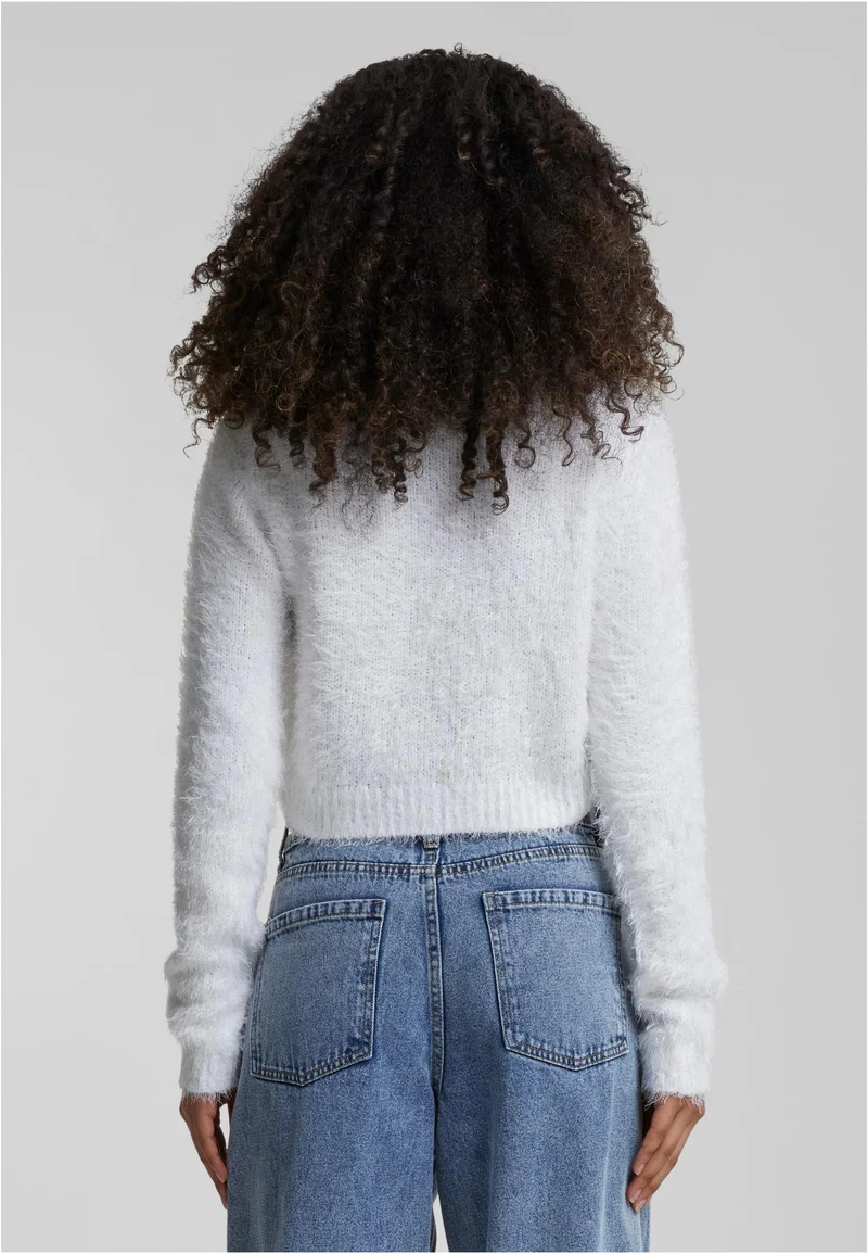UC Cropped Feather Cardigan