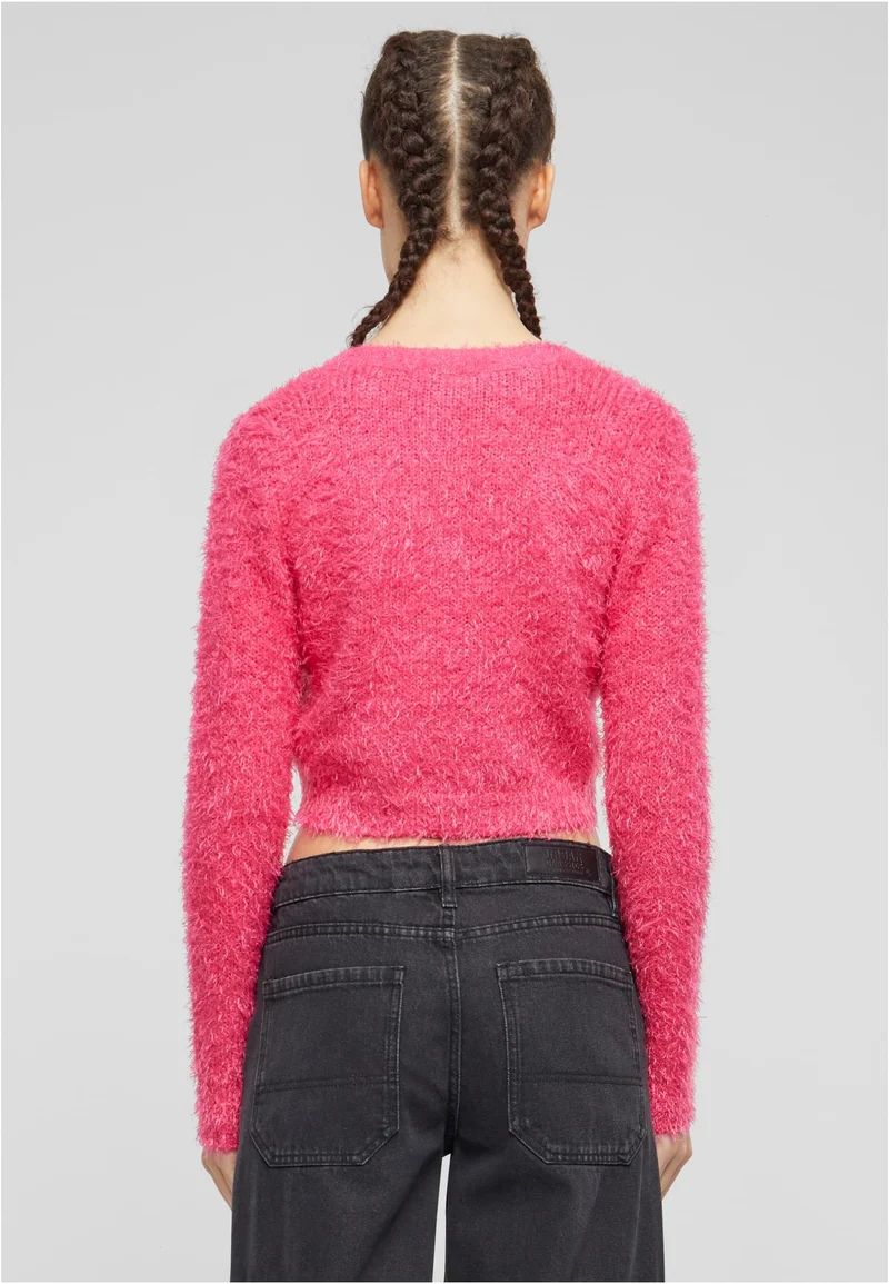 UC Cropped Feather Cardigan