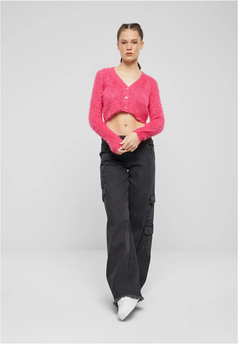 UC Cropped Feather Cardigan