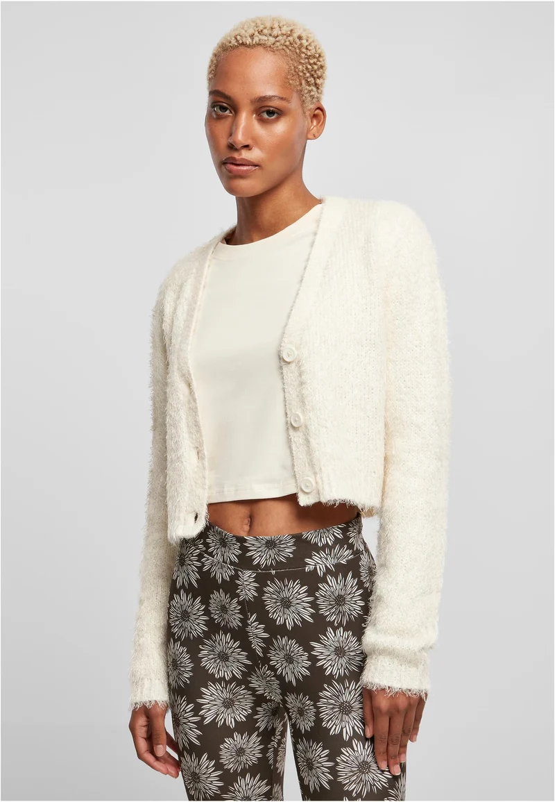 UC Cropped Feather Cardigan