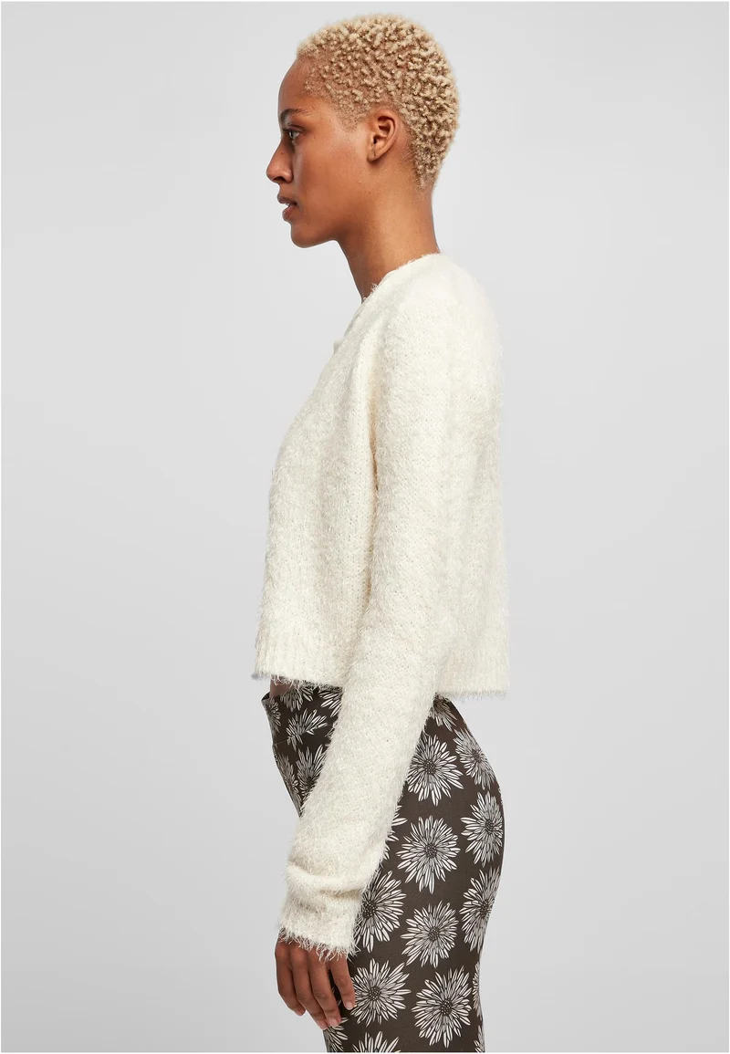 UC Cropped Feather Cardigan
