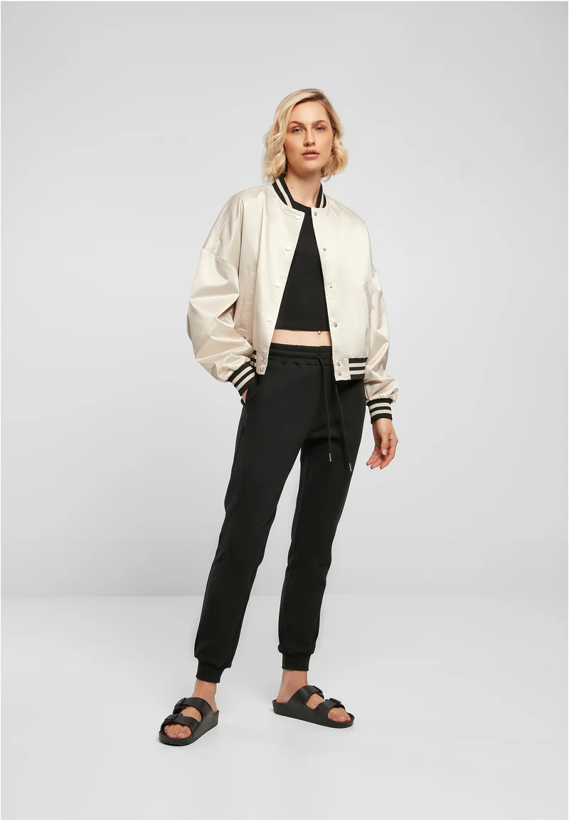 UC Short Oversized Satin College Jacket