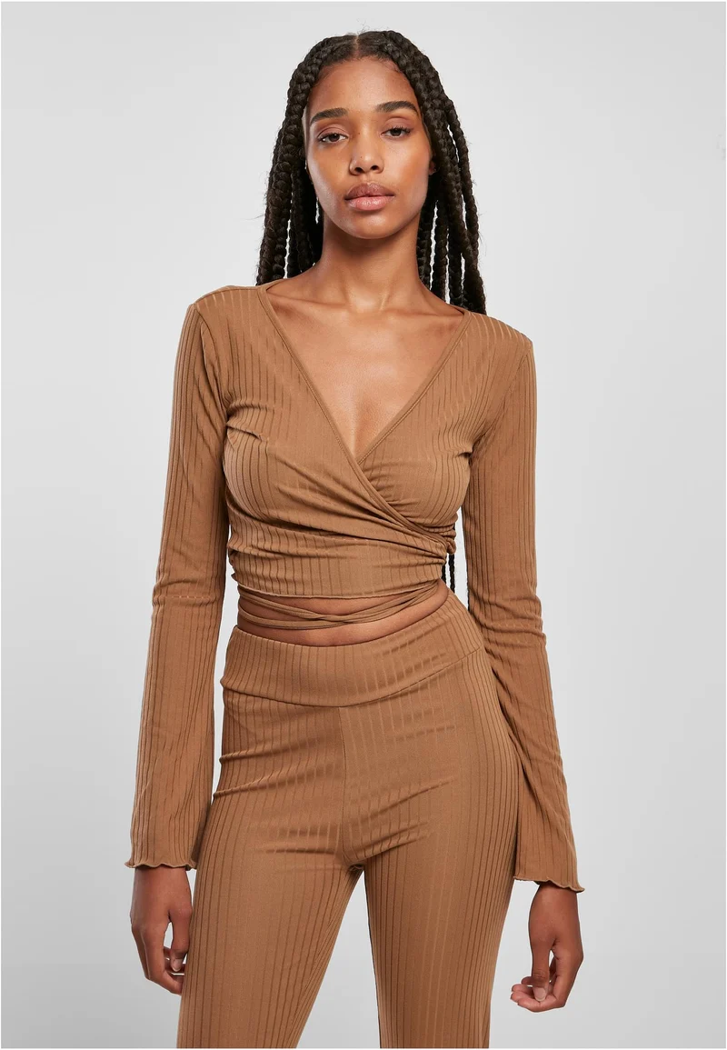 UC Cropped Rib Wrapped Longsleeve