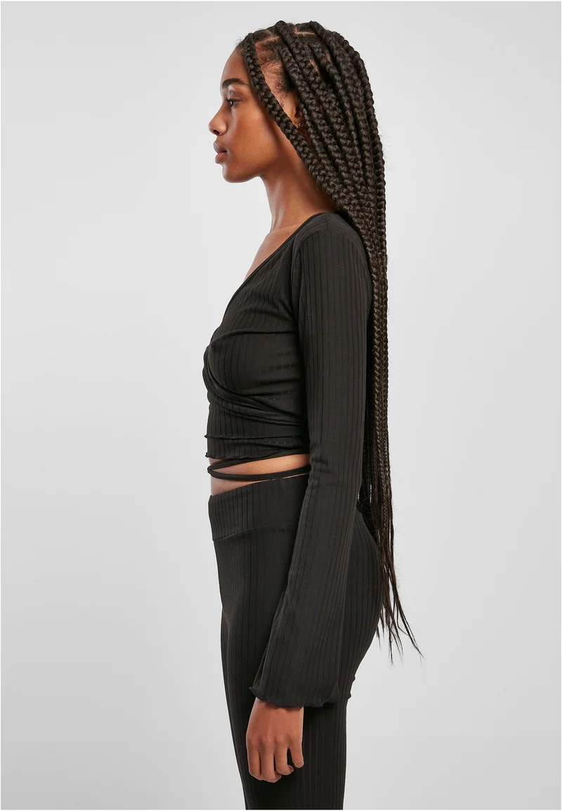 UC Cropped Rib Wrapped Longsleeve