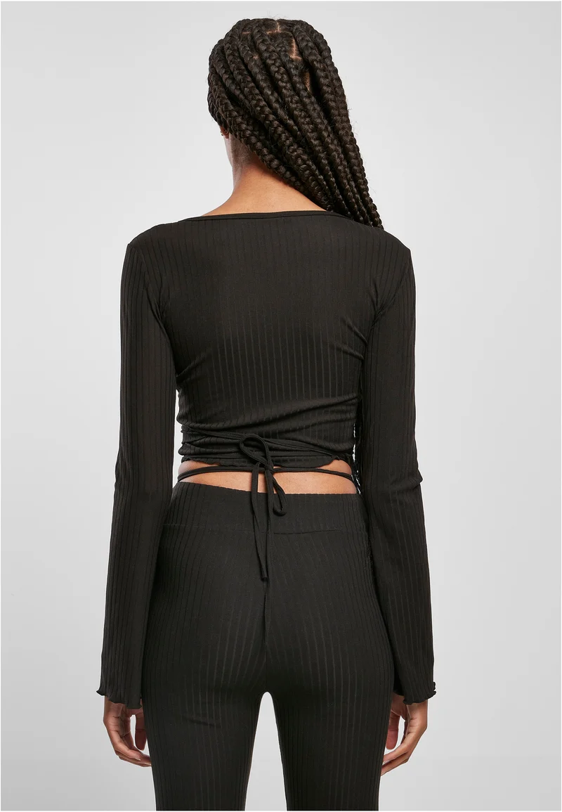 UC Cropped Rib Wrapped Longsleeve