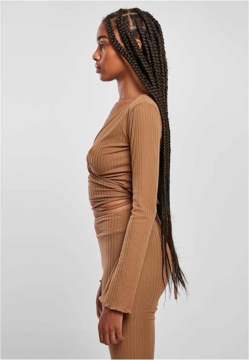UC Cropped Rib Wrapped Longsleeve
