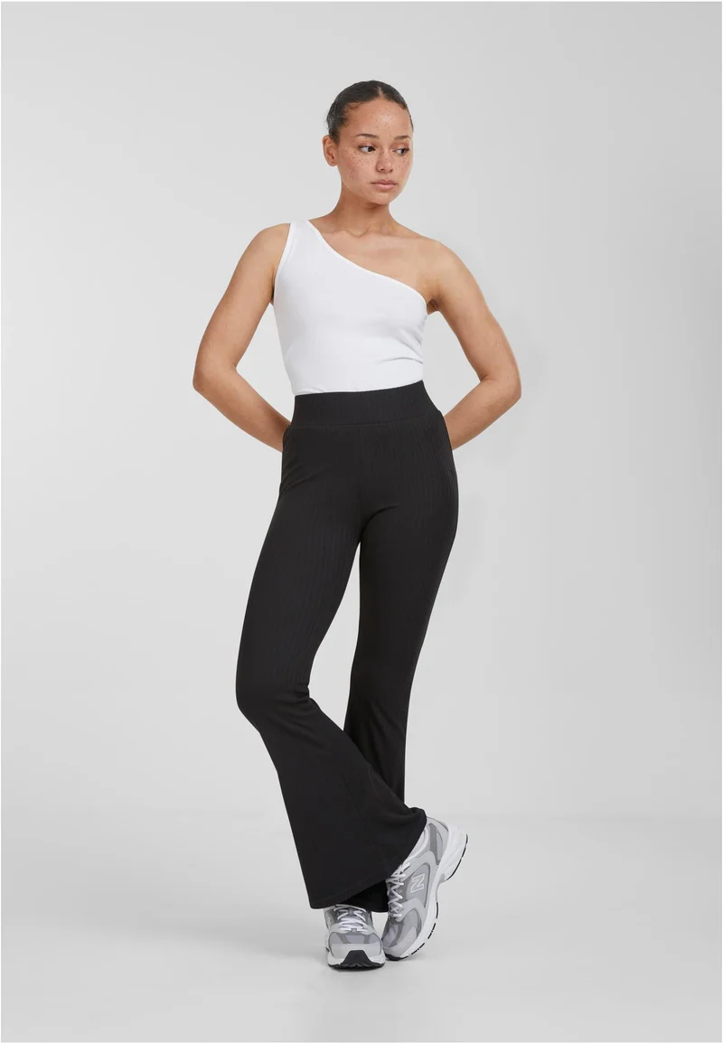 UC High Waist Rib Flared Tights