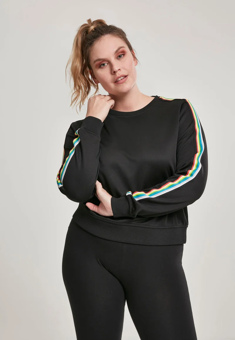 UC Multicolor Taped Sleeve Crewneck