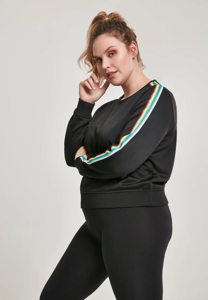 UC Multicolor Taped Sleeve Crewneck